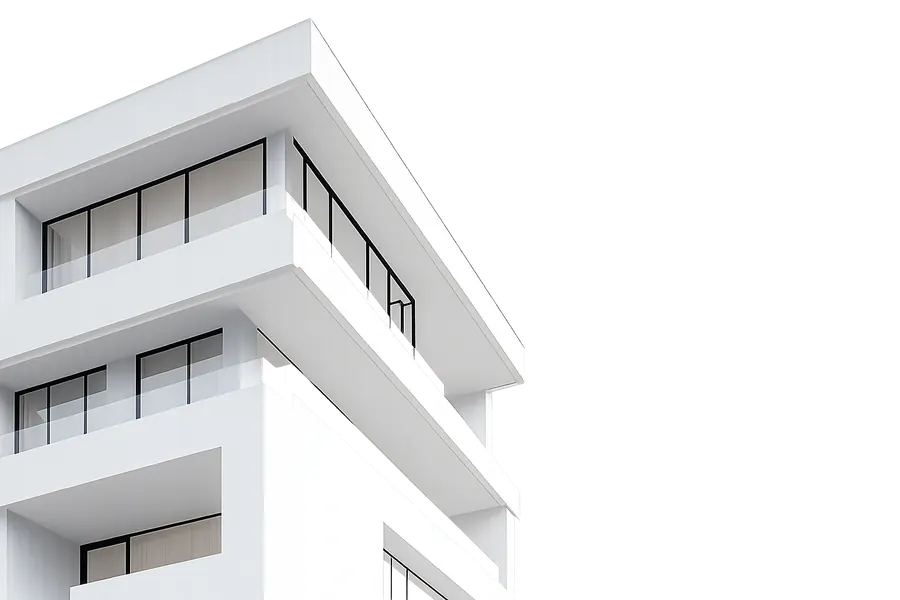 Edificio residenziale moderno con balconi